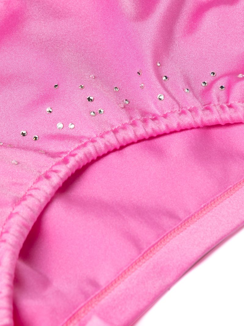 Pink Crystal Cut-out Rash Guard Top
