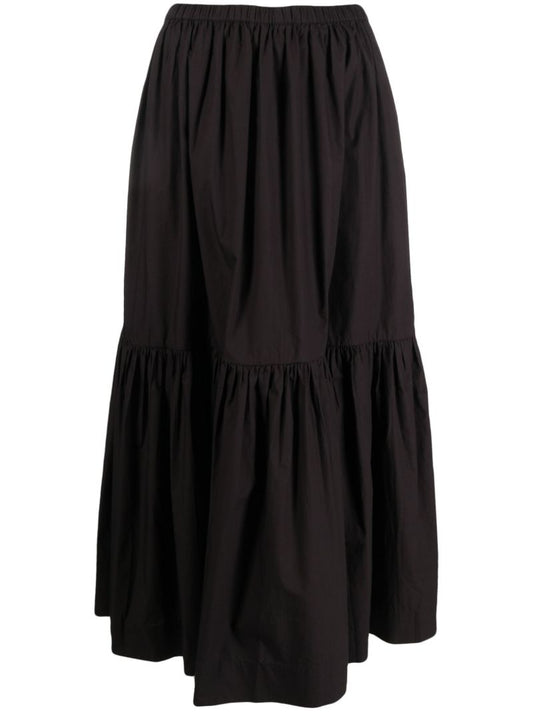 Black Organic-cotton Maxi Skirt