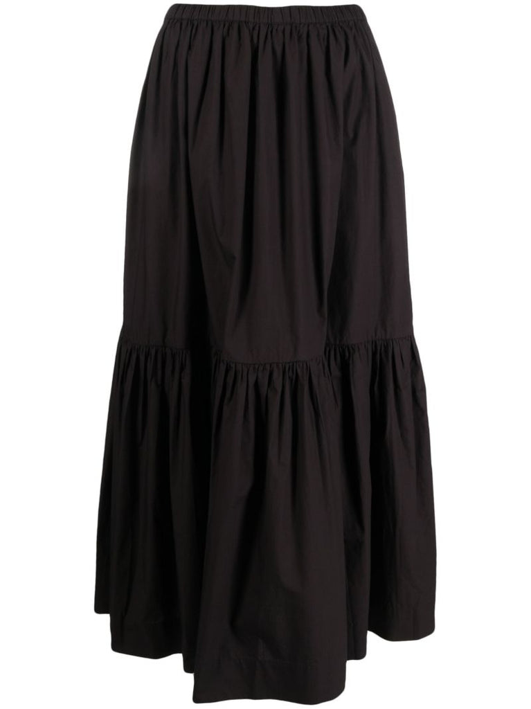 Black Organic-cotton Maxi Skirt