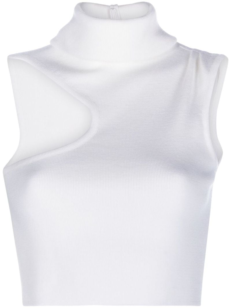 White Melita Merino Crop Top