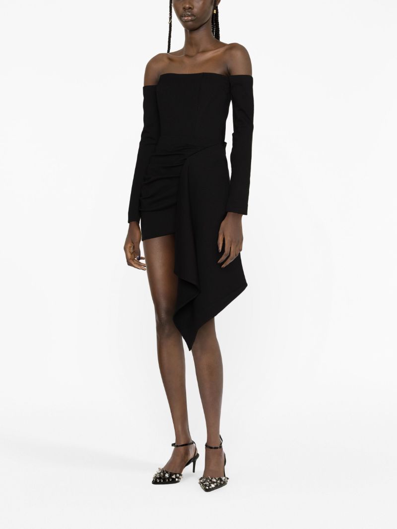 Black Ansley Off-shoulder Mini Dress