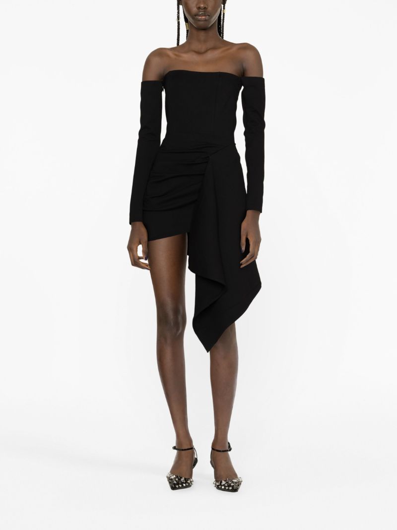 Black Ansley Off-shoulder Mini Dress