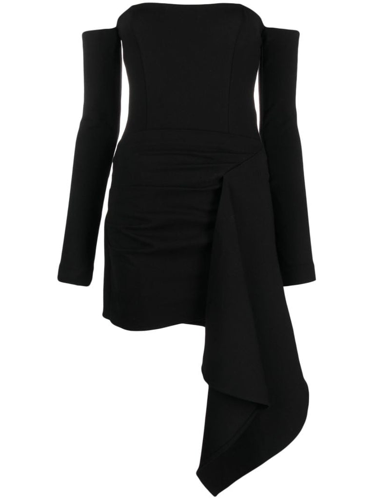 Black Ansley Off-shoulder Mini Dress