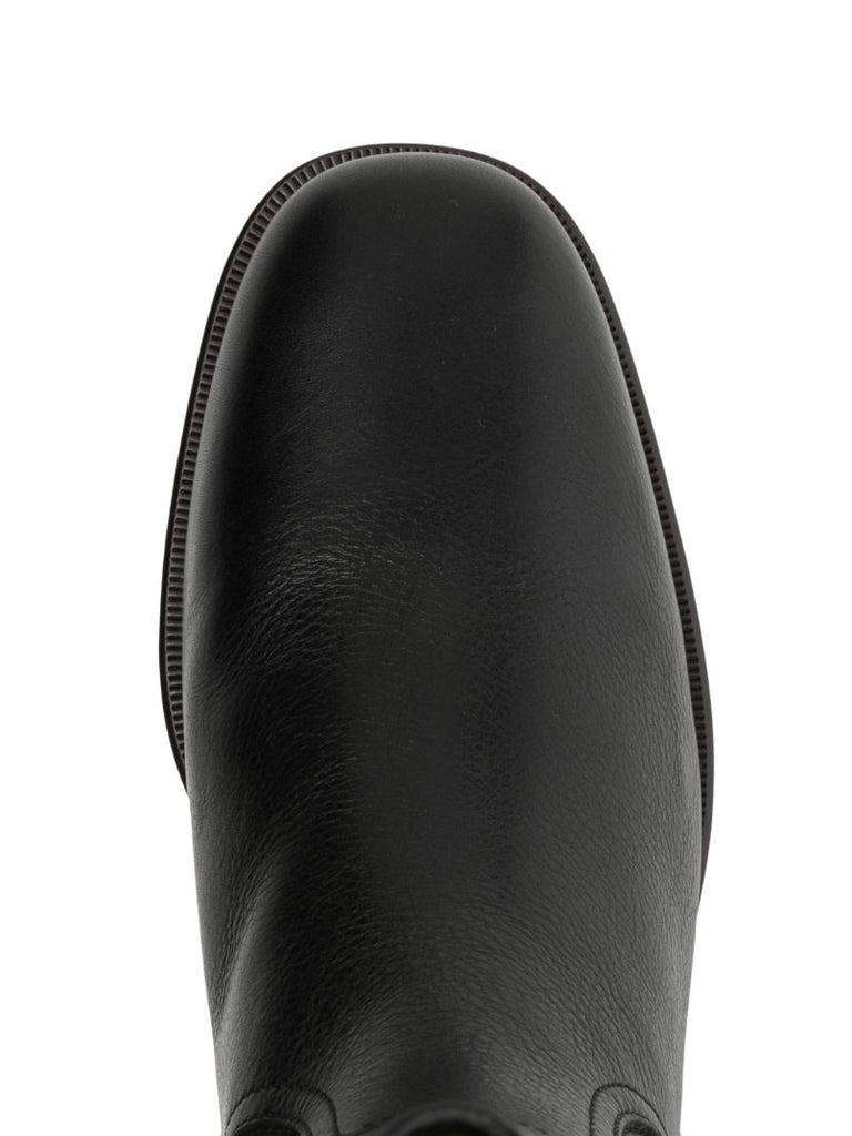 Black Leather Ankle Boots