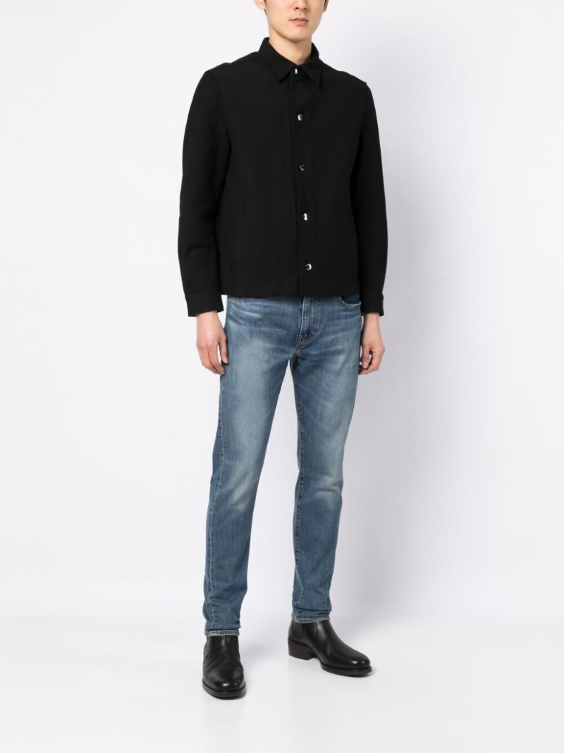 Black Cotton Shirt Jacket