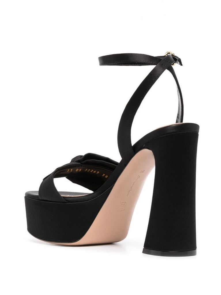 Black Maddy 130 Platform Sandals