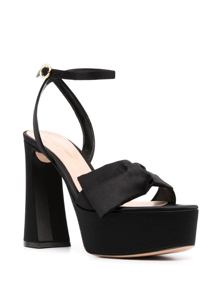 Black Maddy 130 Platform Sandals