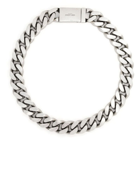 Silver-tone Curb Chain Necklace