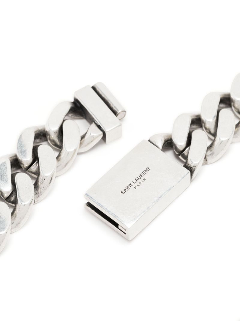 Silver-tone Curb Chain Necklace