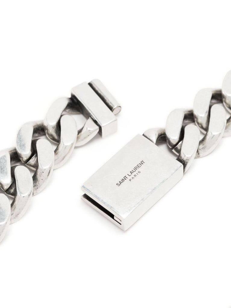 Silver-tone Curb Chain Necklace