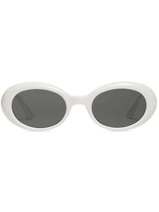 White La Mode Oval Sunglasses
