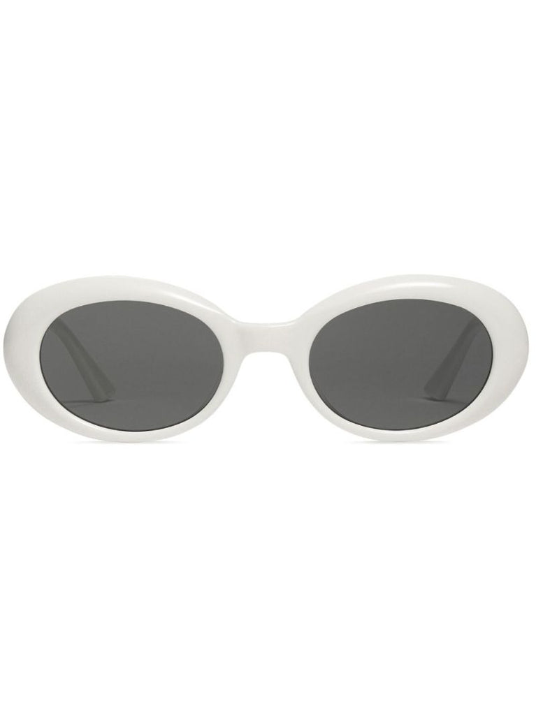 White La Mode Oval Sunglasses