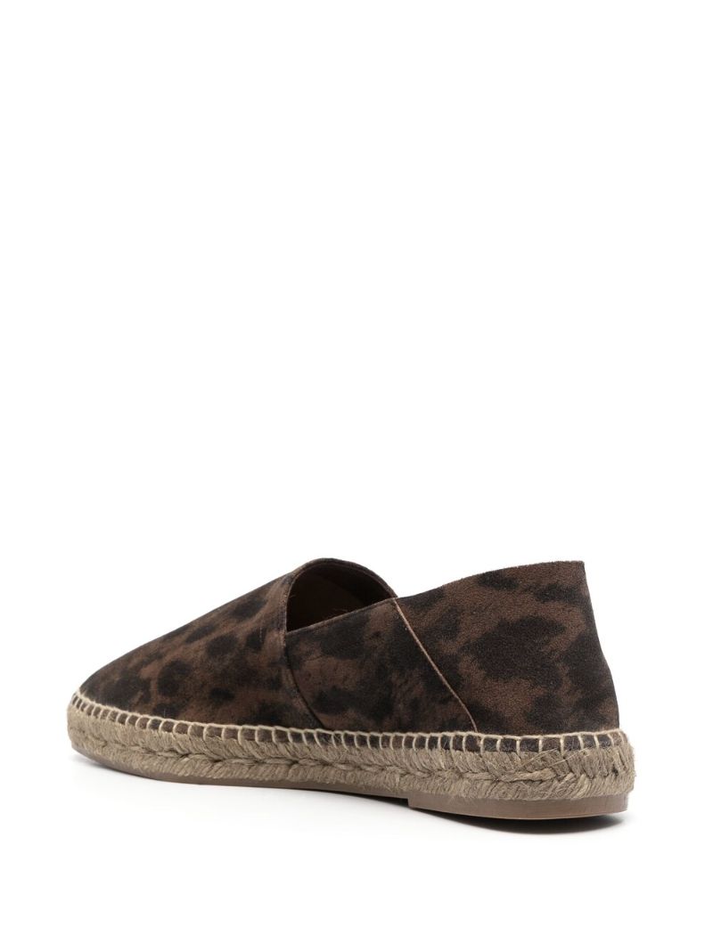 Brown Cheetah Print Suede Espadrilles