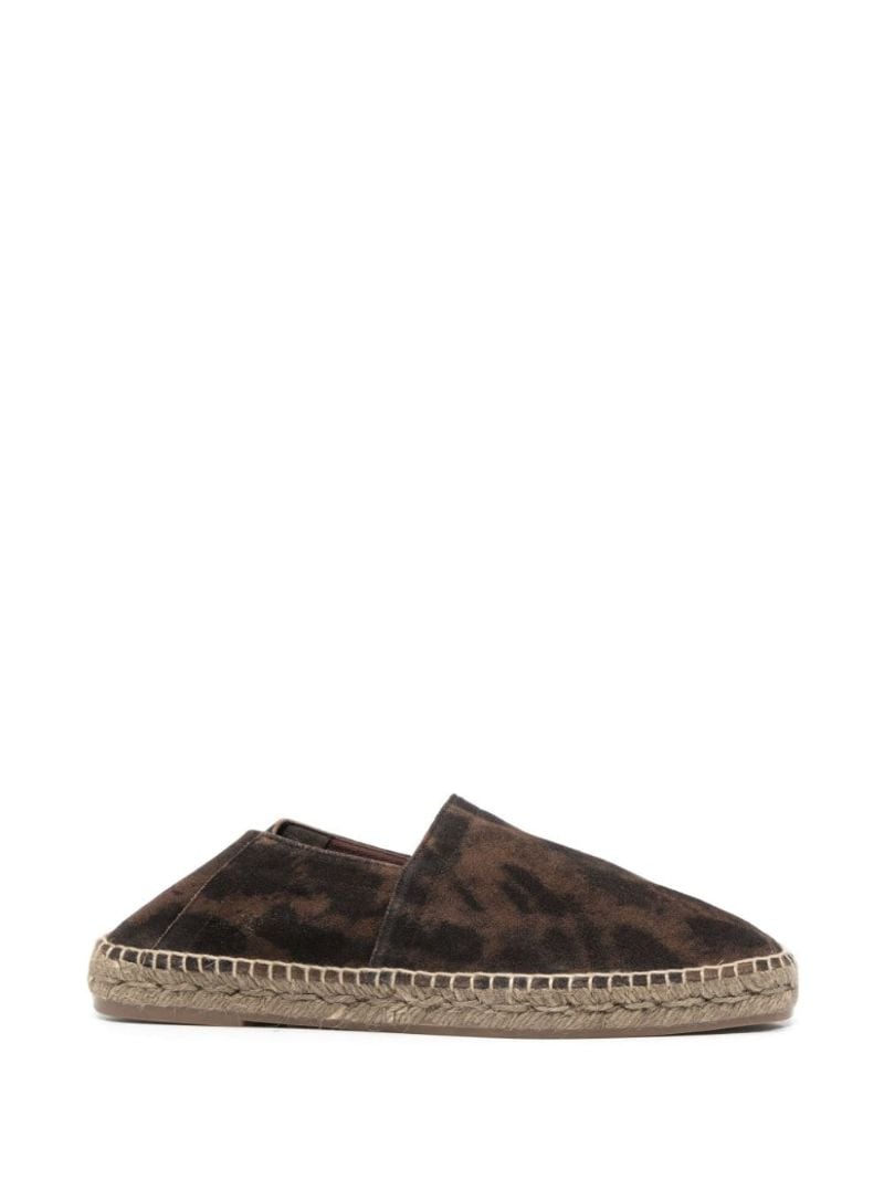 Brown Cheetah Print Suede Espadrilles