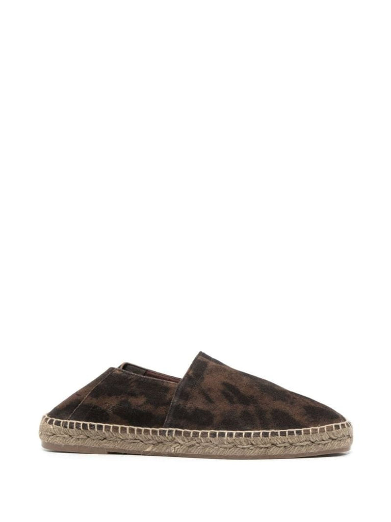Brown Cheetah Print Suede Espadrilles