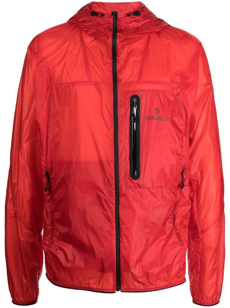 Red Diadem Hooded Windbreaker