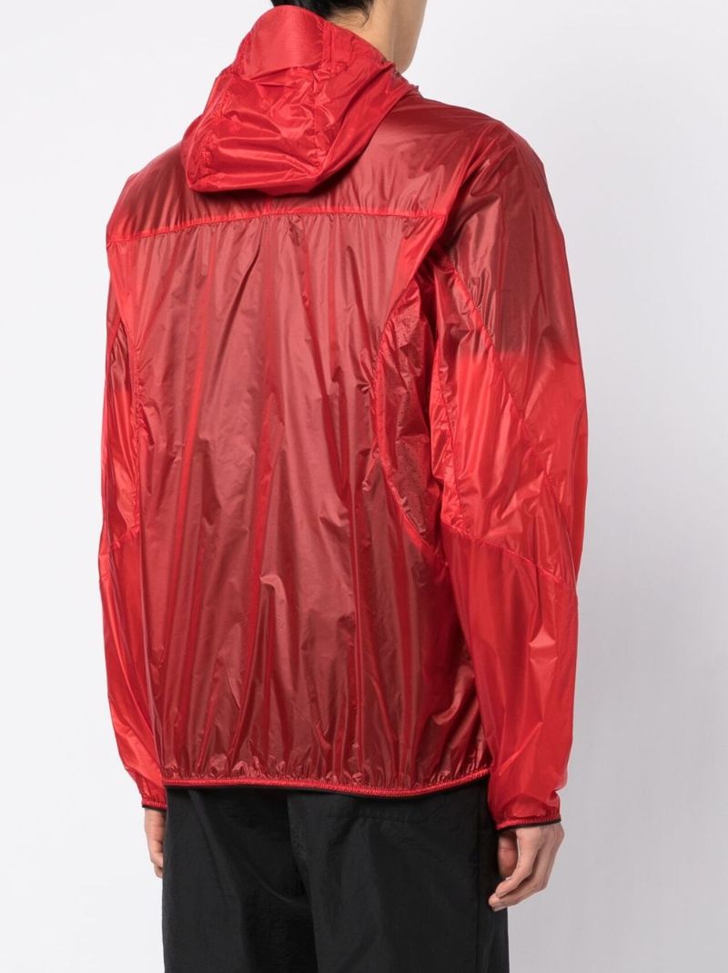 Red Diadem Hooded Windbreaker