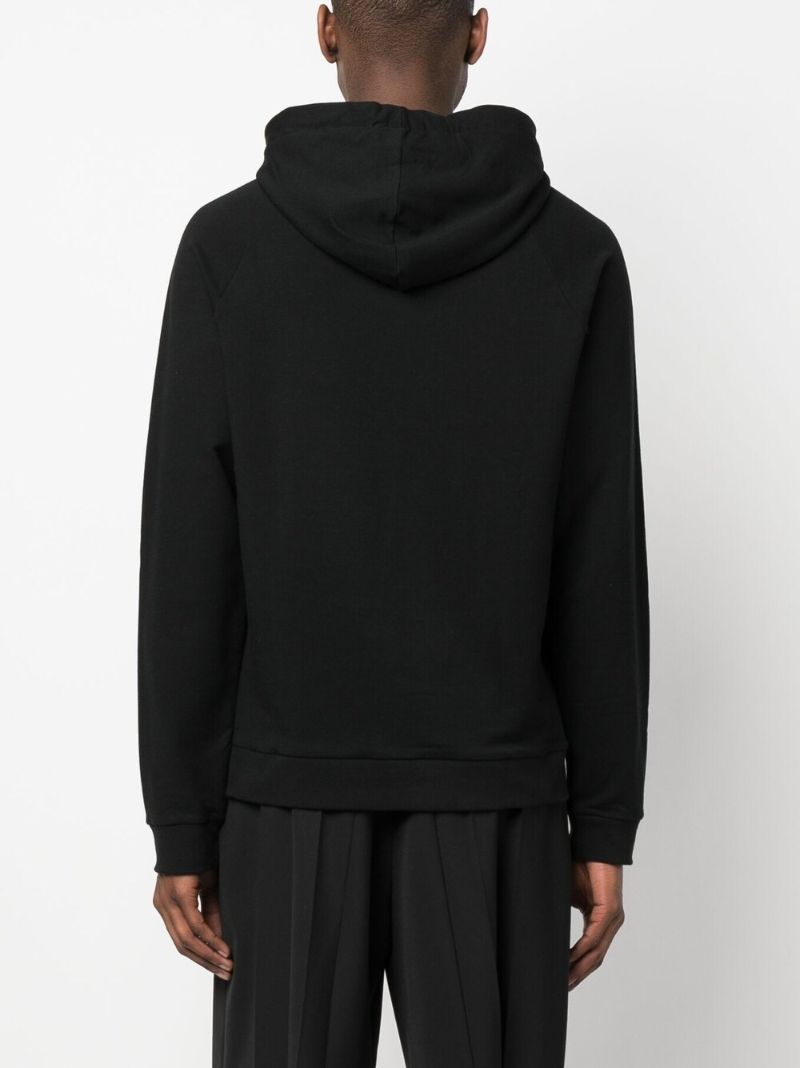 Black Logo Print Hoodie
