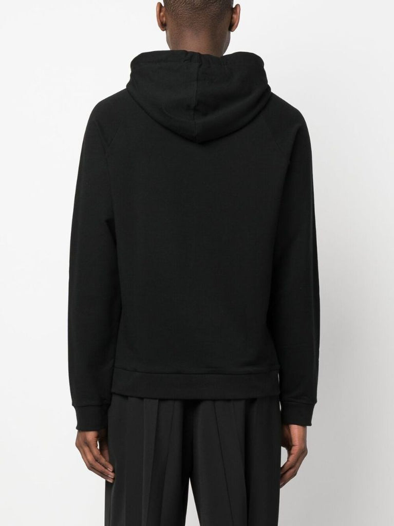 Black Logo Print Hoodie