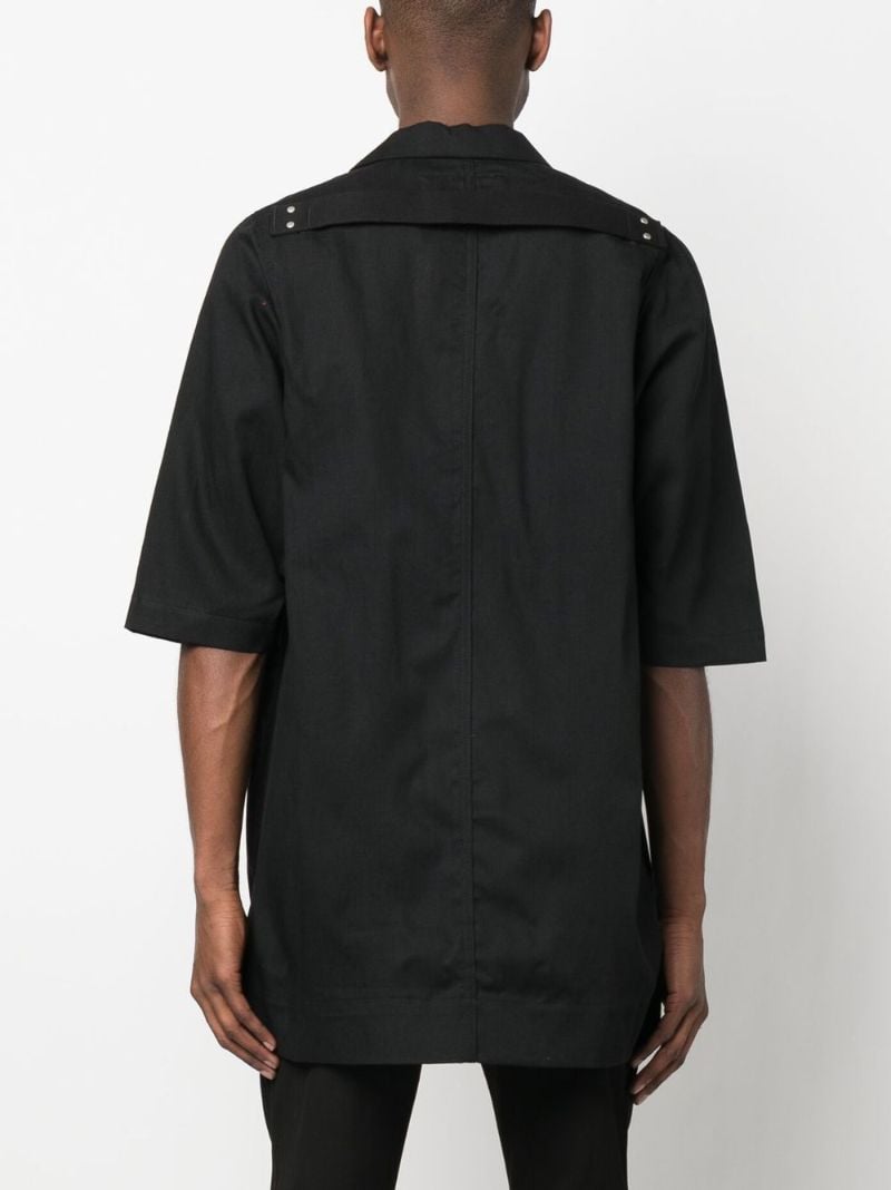 Black Short Sleeved Cotton Shirt