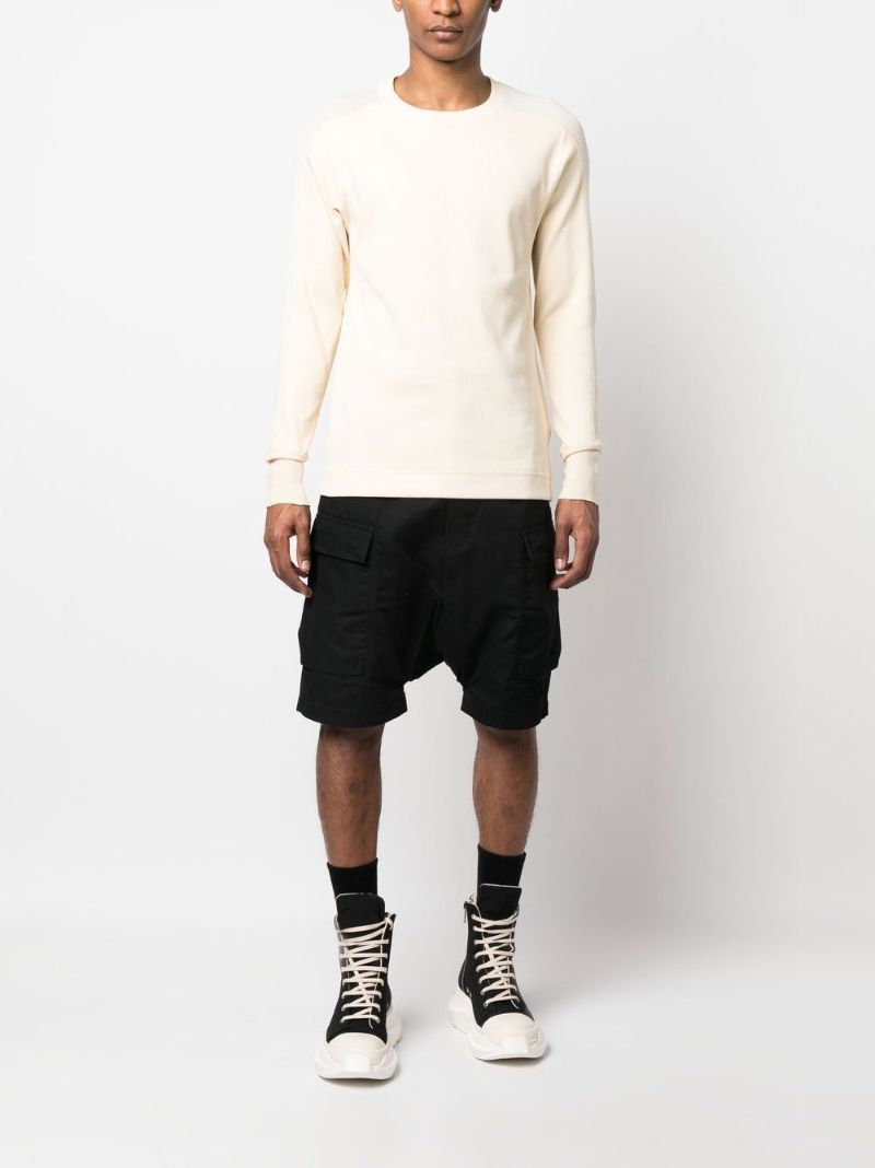 Black Strobe Denim Cargo Shorts