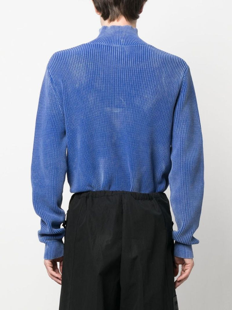 Black Zipped Wide-leg Trousers