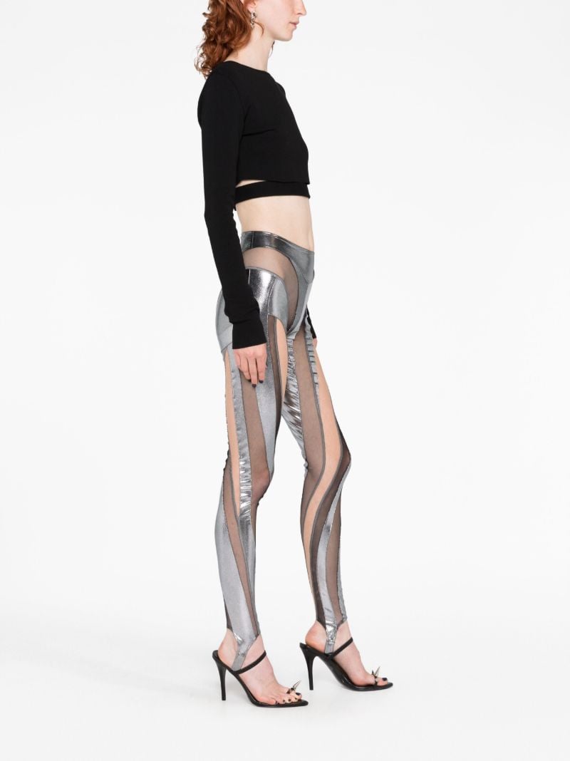 Silver Sheer Spiral Leggings