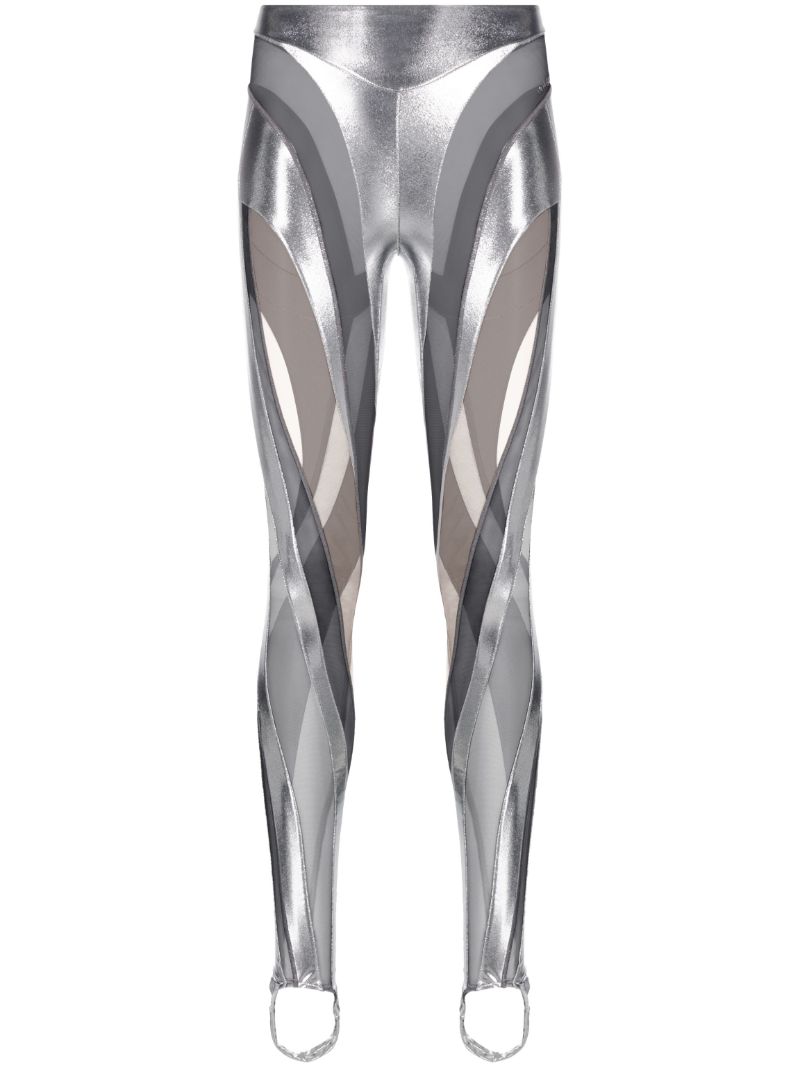Silver Sheer Spiral Leggings