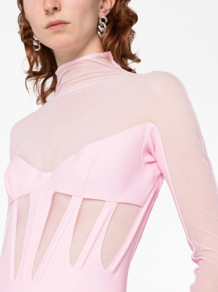 Pink Corset Illusion Mini Dress