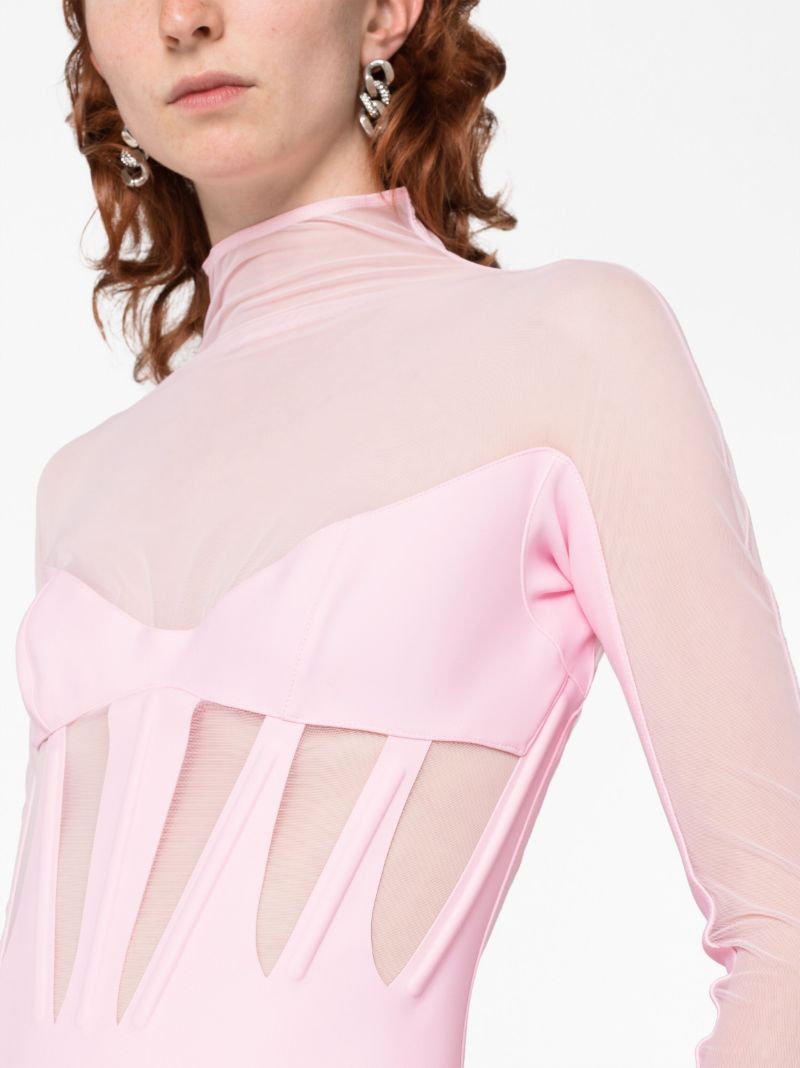 Pink Corset Illusion Mini Dress
