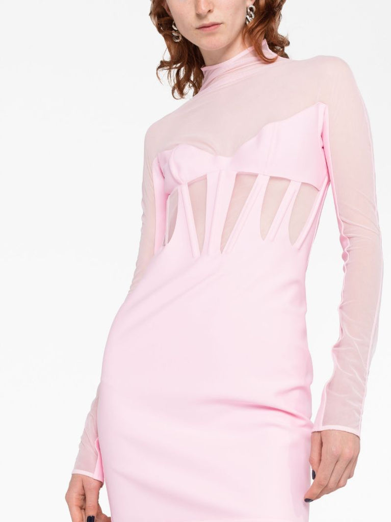 Pink Corset Illusion Mini Dress