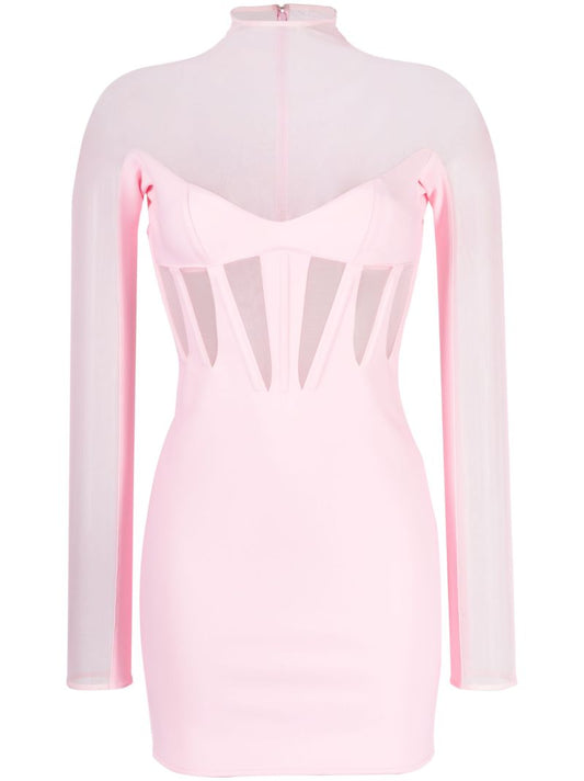 Pink Corset Illusion Mini Dress