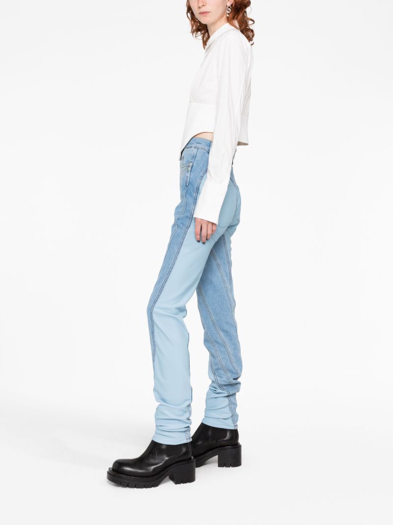 Blue Spiral Skinny Jeans