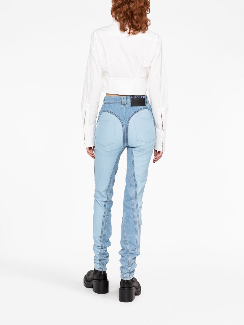 Blue Spiral Skinny Jeans