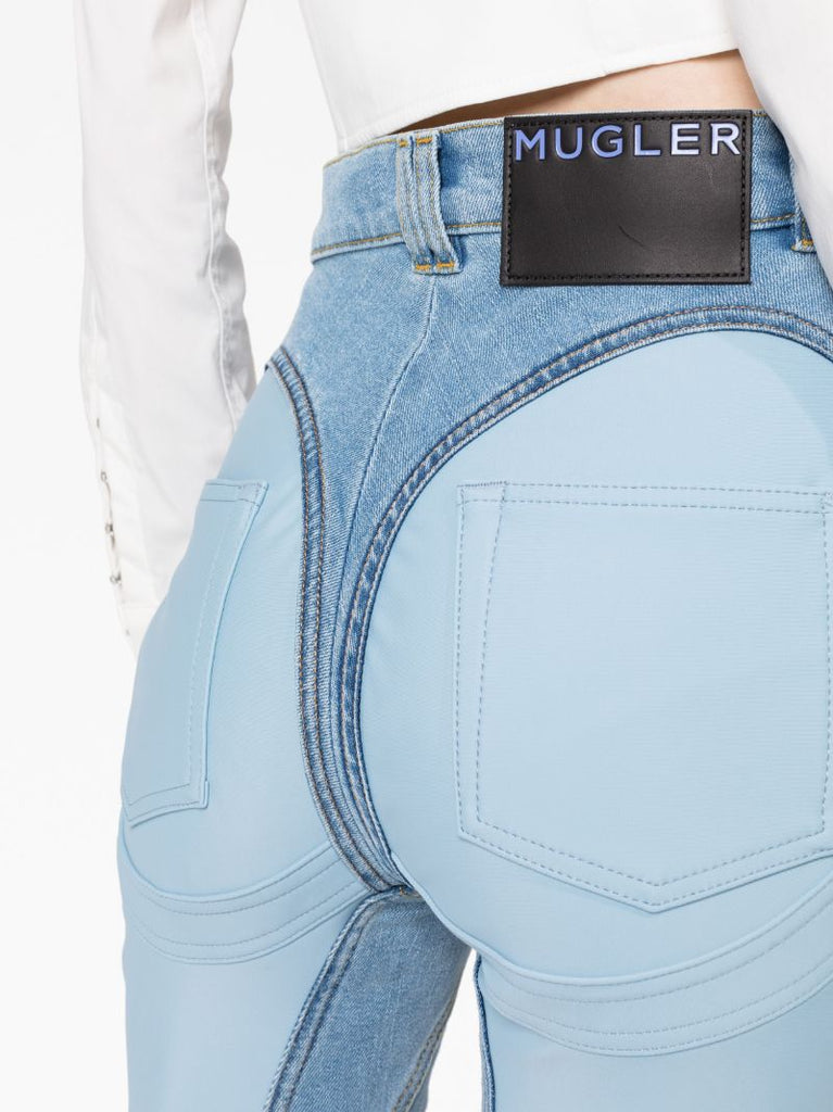 Blue Spiral Skinny Jeans