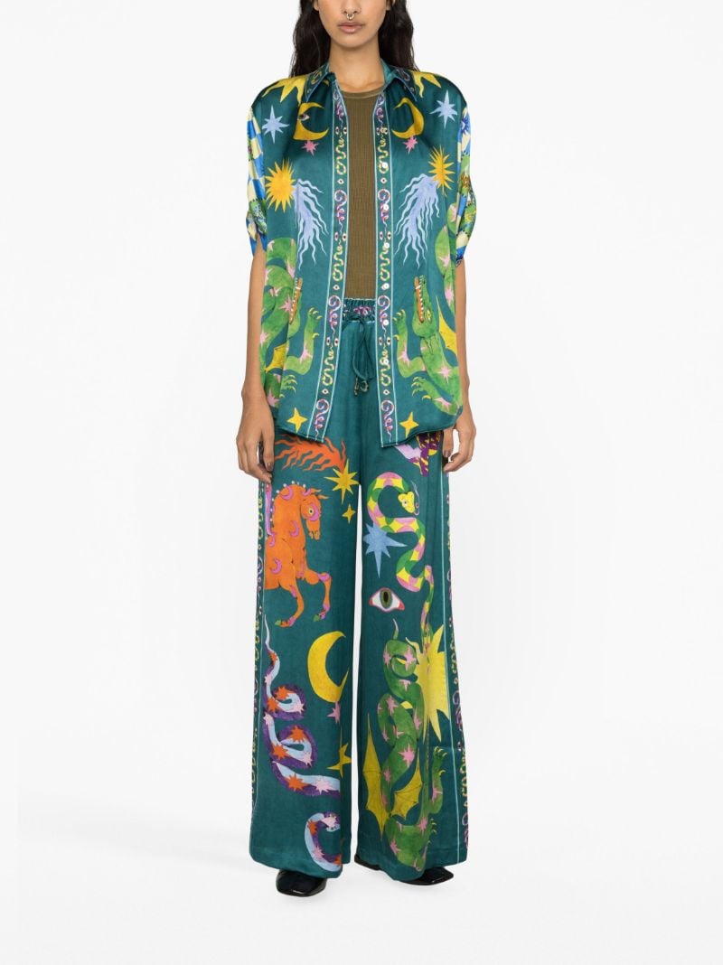 Green Guardian Printed Silk Shirt