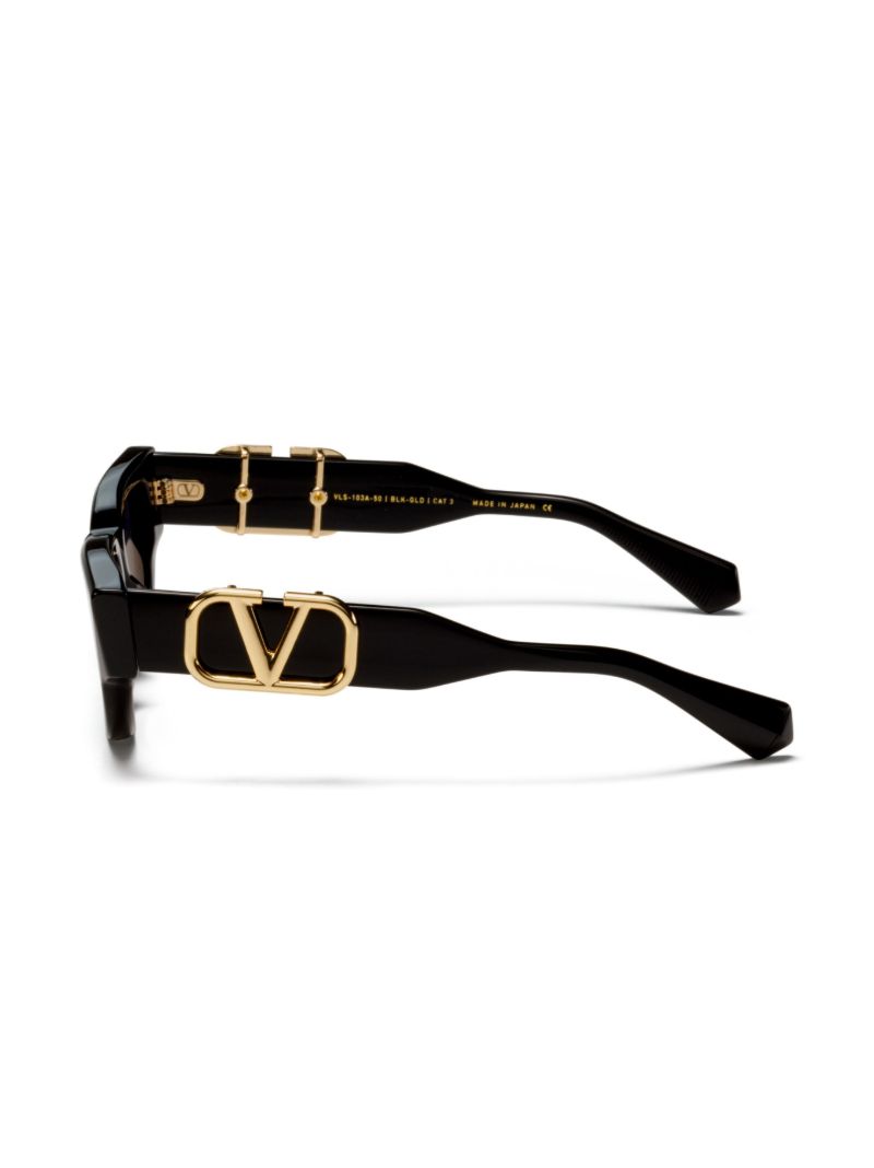 Black Vlogo Cat-eye Frame Sunglasses