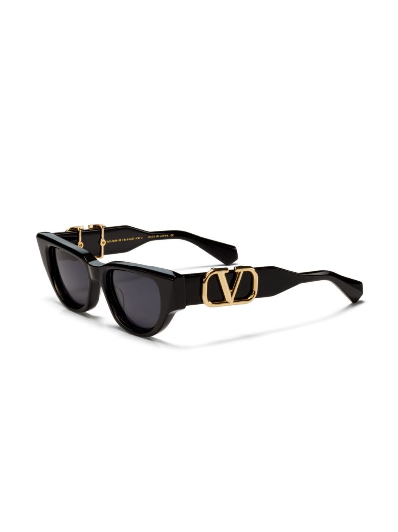 Black Vlogo Cat-eye Frame Sunglasses