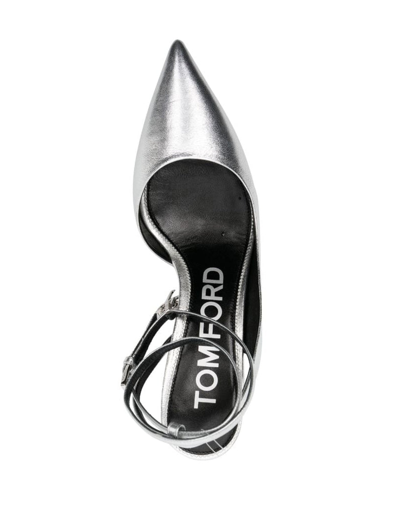 Silver Padlock 55 Leather Pumps
