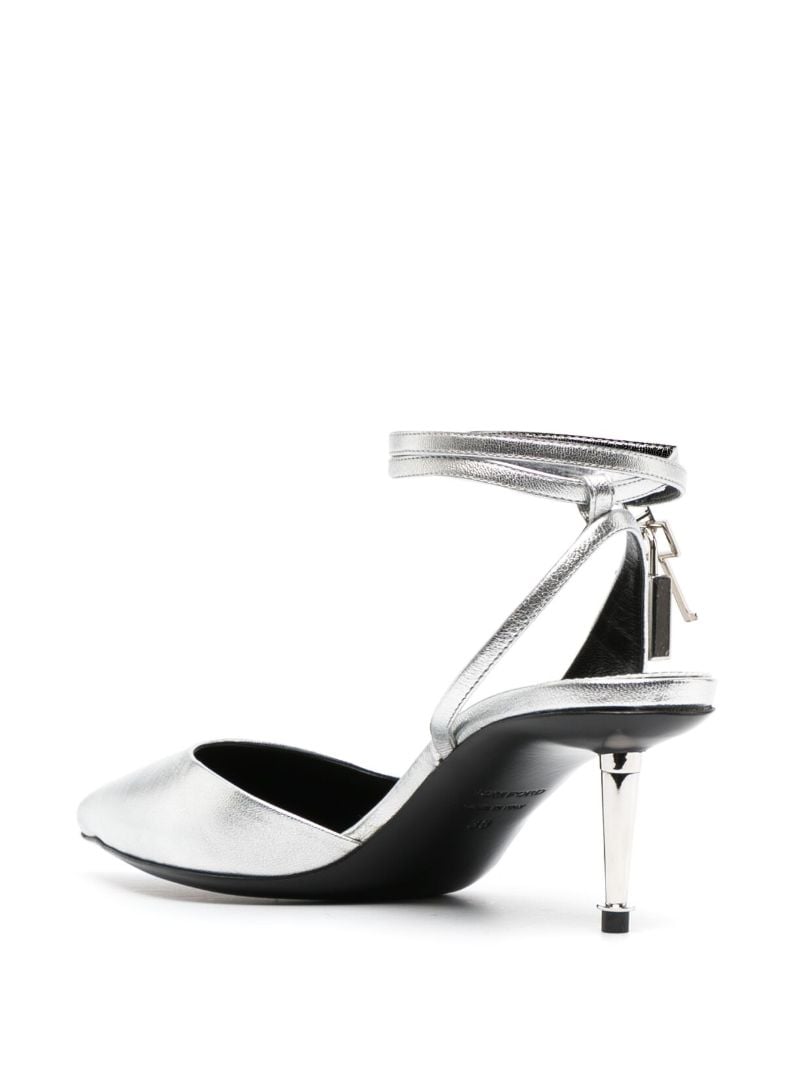 Silver Padlock 55 Leather Pumps