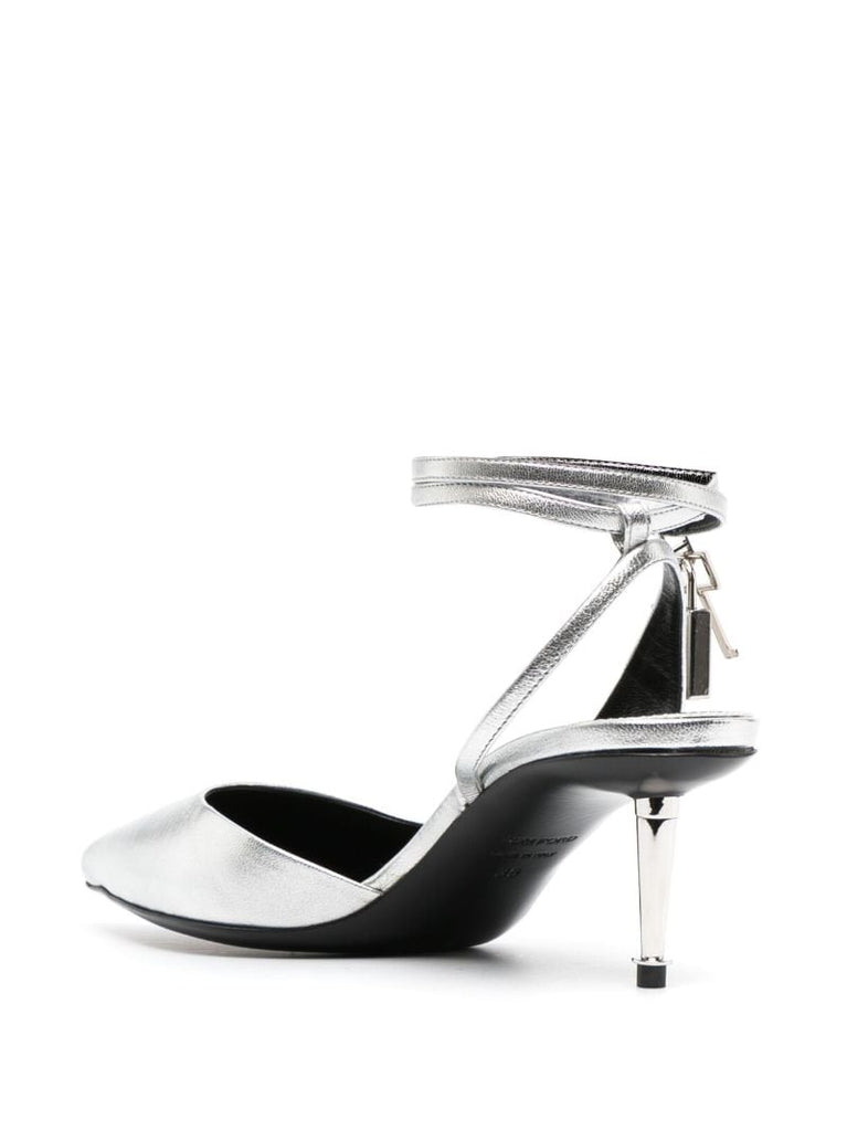 Silver Padlock 55 Leather Pumps