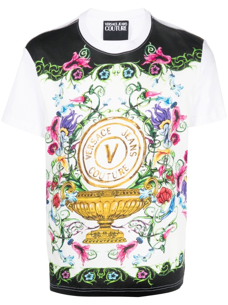 White V-emblem Garden T-shirt