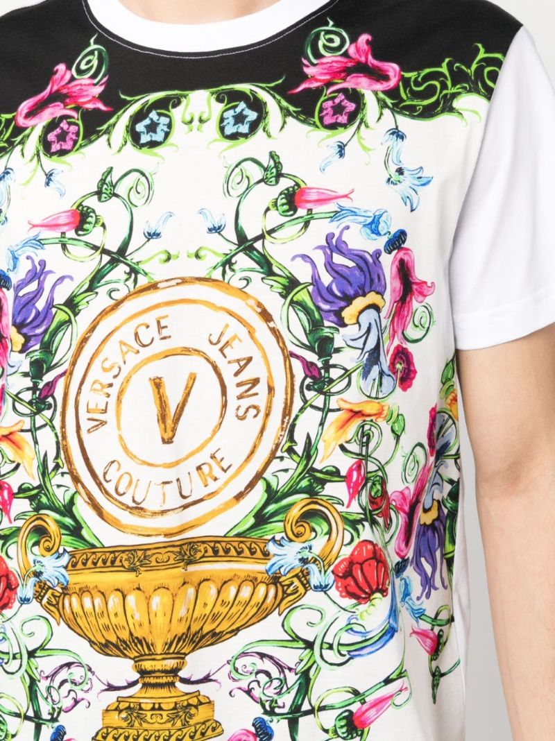 White V-emblem Garden T-shirt
