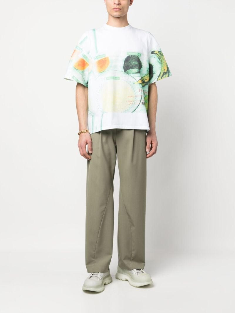 White Graphic Print T-shirt