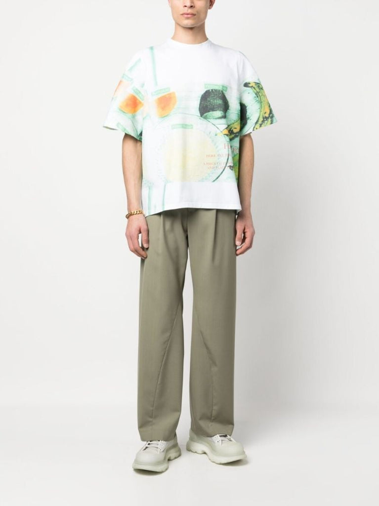 White Graphic Print T-shirt