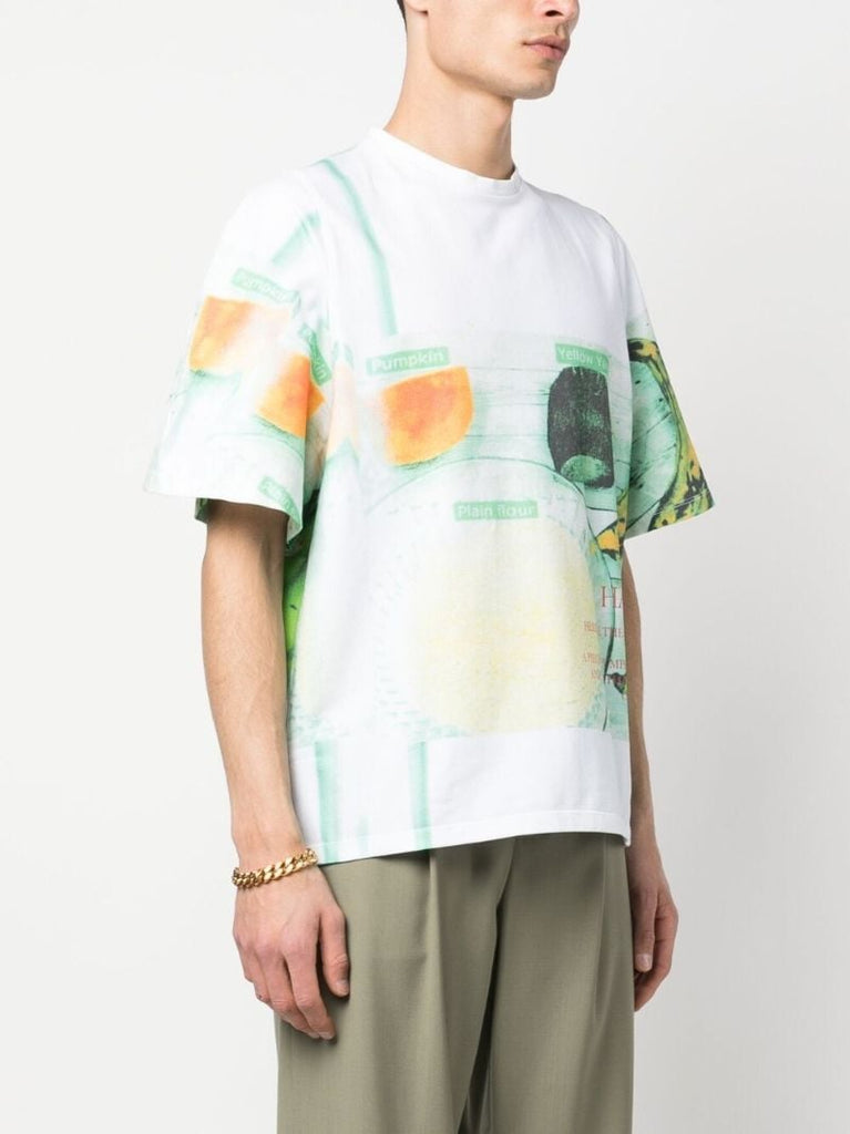 White Graphic Print T-shirt