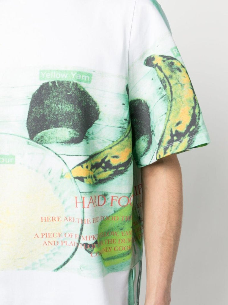 White Graphic Print T-shirt