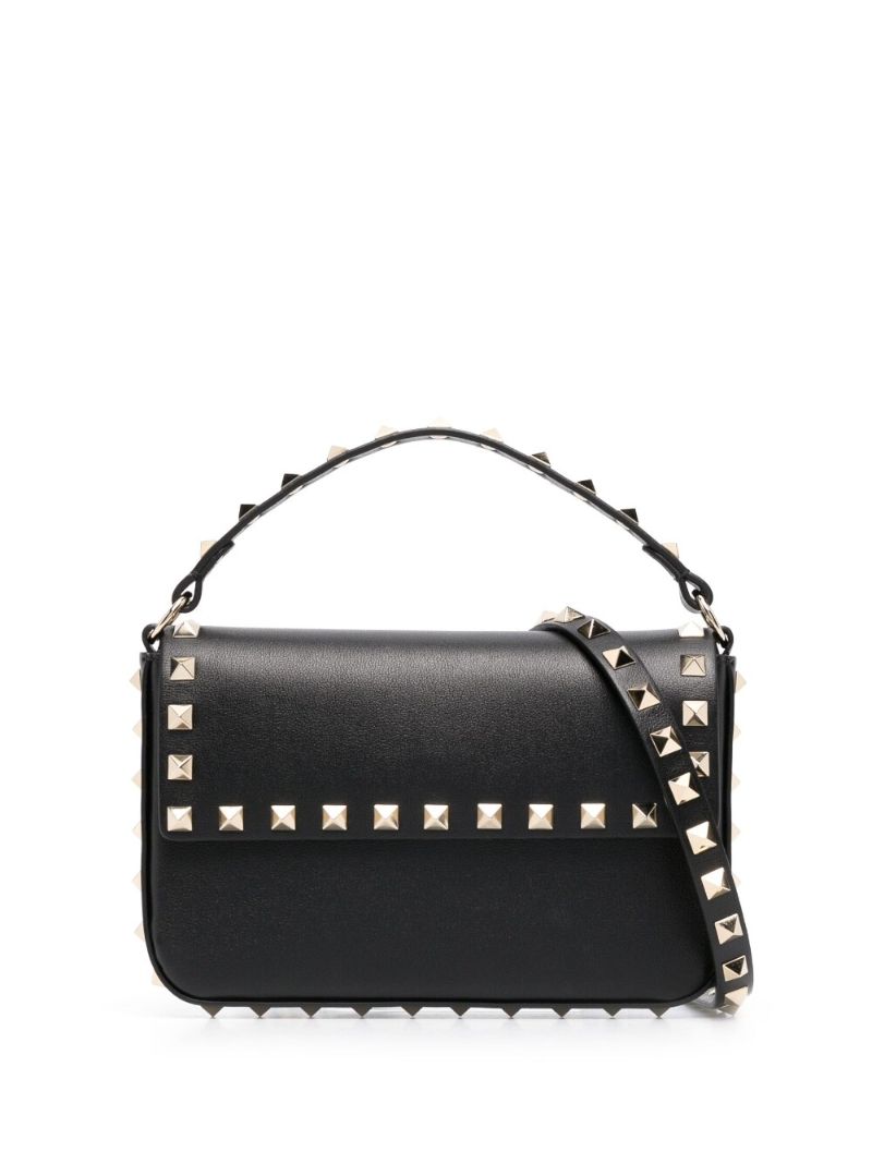 Black Rockstud-embellished Shoulder Bag