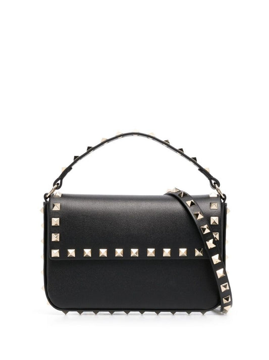 Black Rockstud-embellished Shoulder Bag