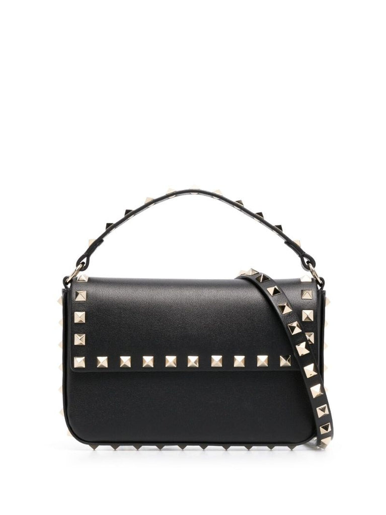 Black Rockstud-embellished Shoulder Bag